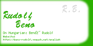 rudolf beno business card